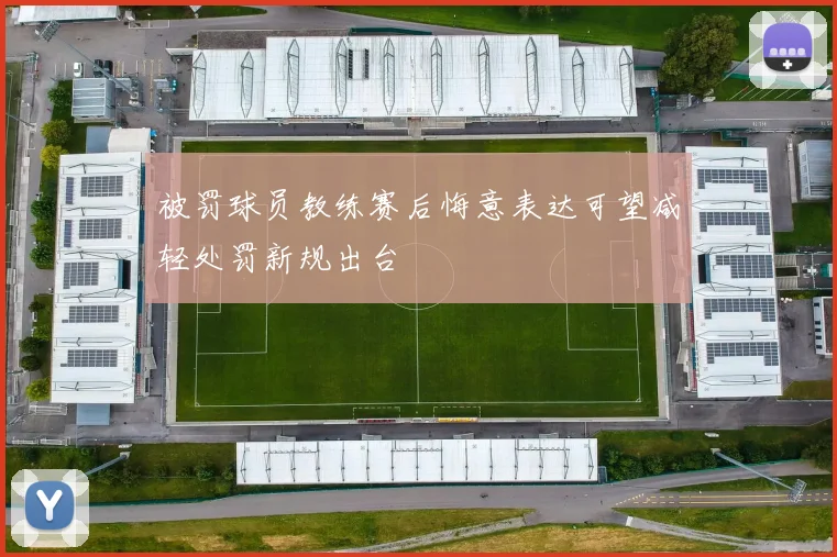 被罚球员教练赛后悔意表达可望减轻处罚新规出台